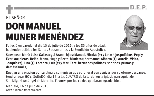 DON MANUEL MUNER MENÉNDEZ