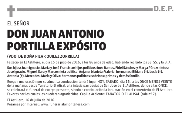 Don Juan Antonio Portilla Expósito