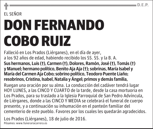 DON FERNANDO COBO RUIZ