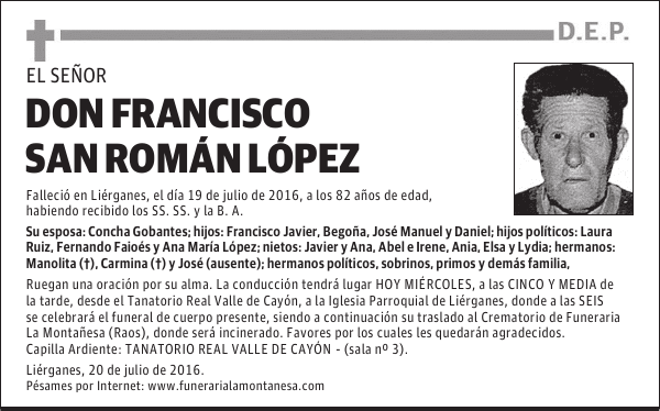 DON FRANCISCO SAN ROMÁN LÓPEZ