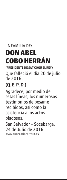 DON ABEL COBO HERRÁN