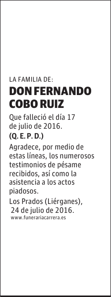 DON FERNANDO COBO RUIZ