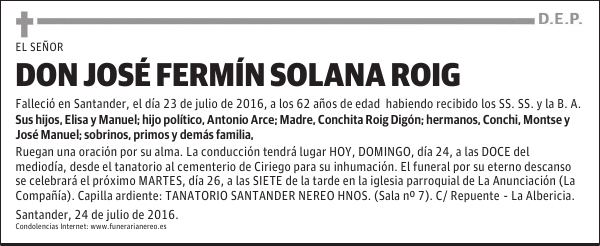 DON JOSÉ FERMIN SOLANA ROIG