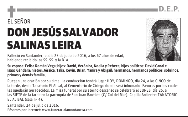 Don Jesús Salvador Salinas Leira