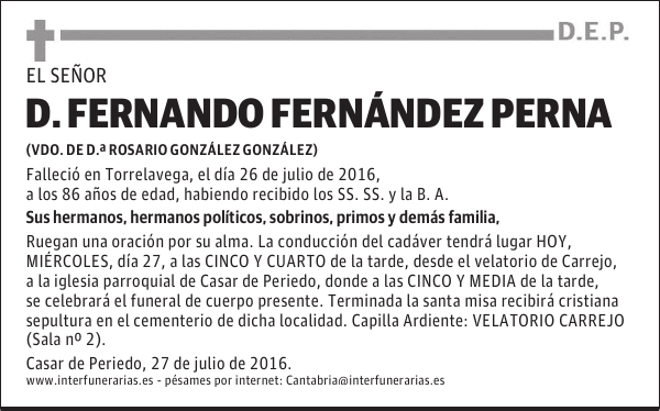 D, FERNANDO FERNANDEZ PERNA