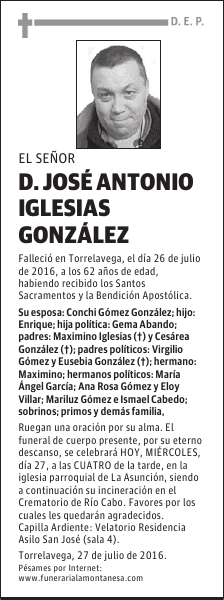 Don José Antonio Iglesias González