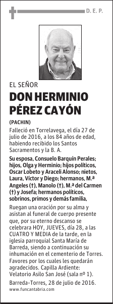 Don Herminio Pérez Cayón