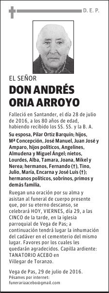 Don Andrés Oria Arroyo