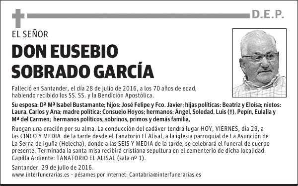 DON EUSEBIO SOBRADO GARCÍA