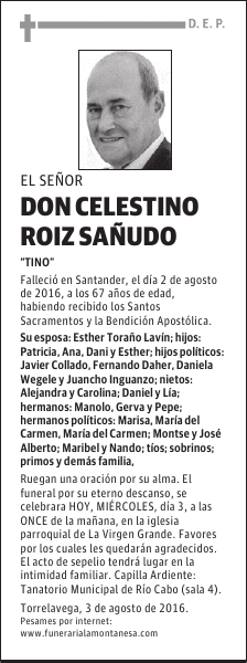 Don Celestino Roiz Sañudo