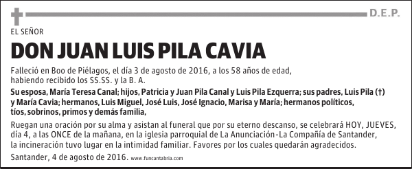 Don Juan Luis Pila Cavia