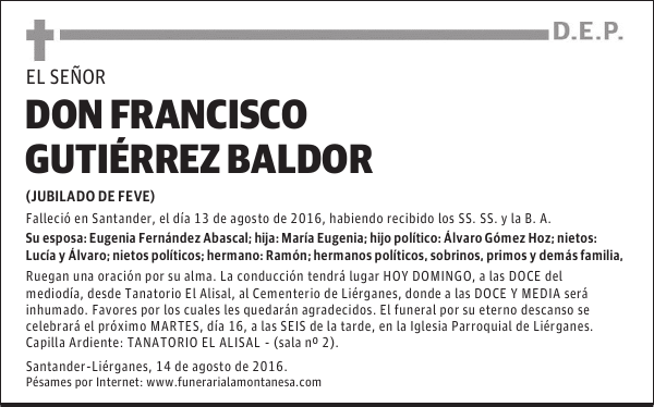 DON FRANCISCO GUTIÉRREZ BALDOR