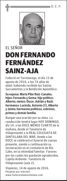 DON FERNANDO FERNÁNDEZ SAINZ-AJA