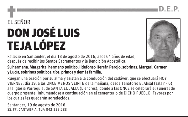 DON JOSÉ LUIS TEJA LÓPEZ