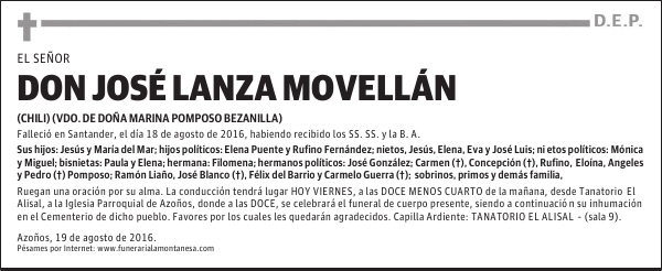 DON JOSÉ LANZA MOVELLÁN