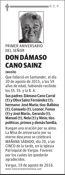 DON DÁMASO CANO SAINZ