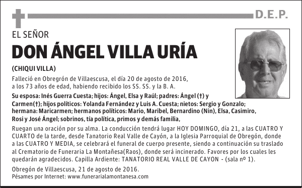 DON ÁNGEL VILLA URÍA