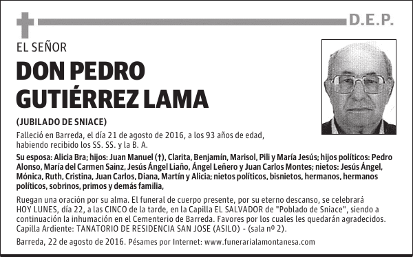 DON PEDRO GUTIÉRREZ LAMA