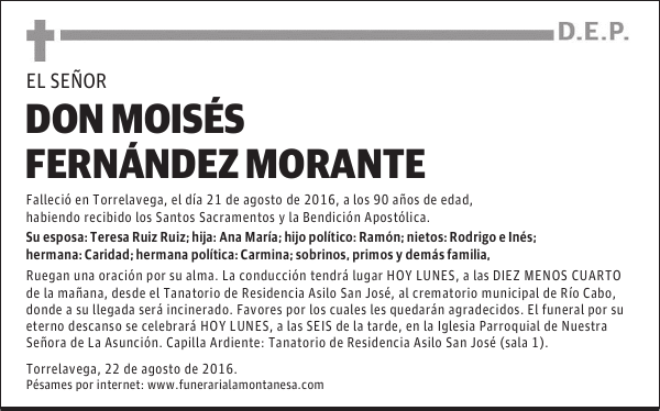 DON MOISÉS FERNÁNDEZ MORANTE