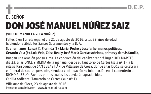 DON JOSÉ MANUEL NÚÑEZ SAIZ