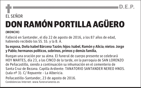 DON RAMÓN PORTILLA AGÜERO