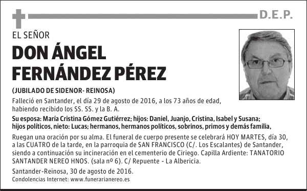 DON ÁNGEL FERNÁNDEZ PÉREZ