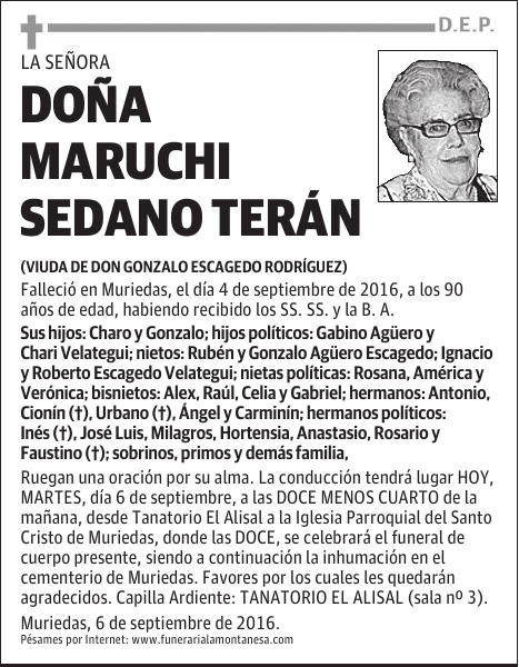 Doña Maruchi Sedano Terán