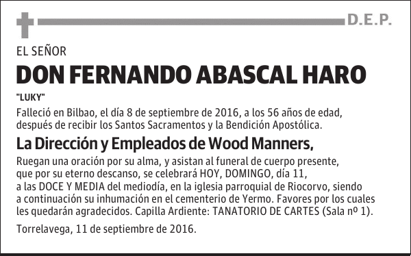 DON FERNANDO ABASCAL HARO