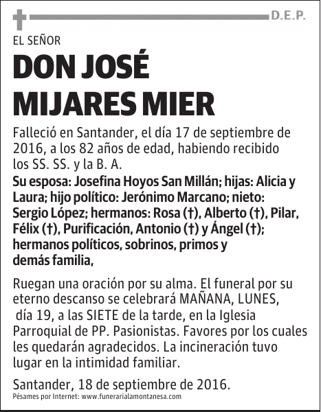 Don José Mijares Mier