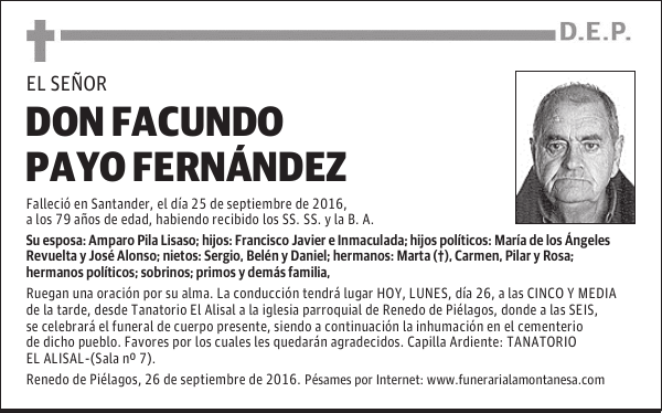 Don Facundo Payo Fernández