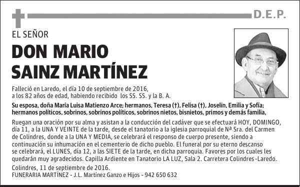 DON MARIO SAINZ MARTÍNEZ