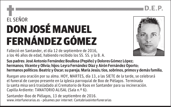 D. JOSÉ MANUEL FERNANDEZ GÓMEZ