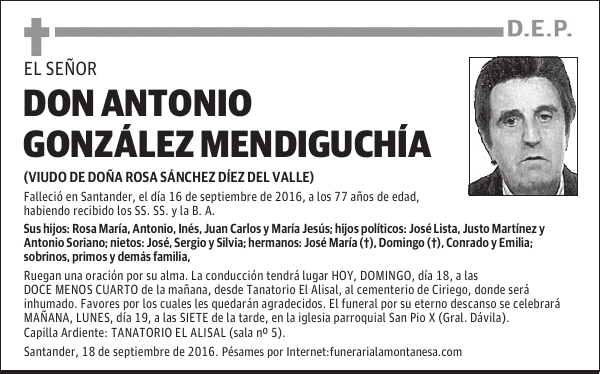 Don Antonio González Mendiguchía