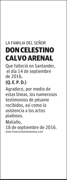 Don Celestino Calvo Arenal