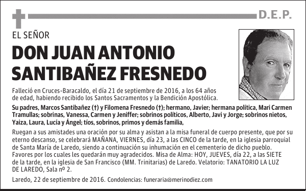 D. JUAN ANTONIO SANTIBAÑEZ FRESNEDO