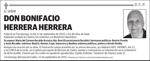 Don Bonifacio Herrera Herrera