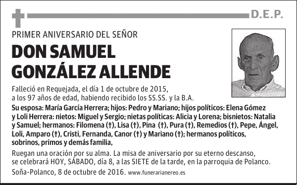 DON SAMUEL GONZALEZ ALLENDE