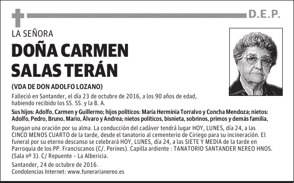 DOÑA CARMEN SALAS TERÁN