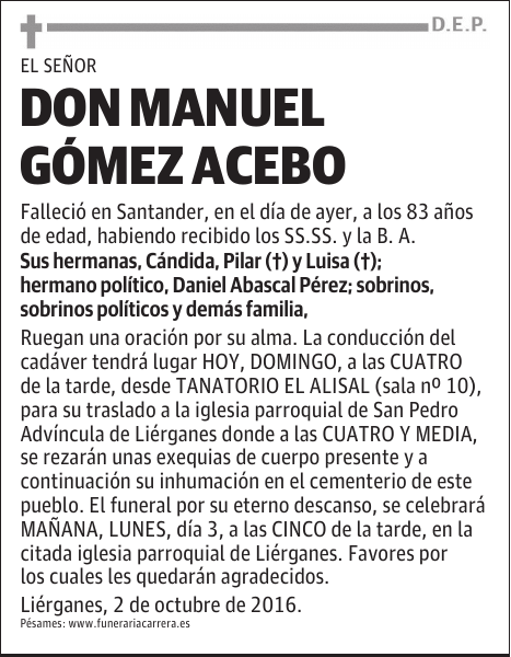 DON MANUEL GÓMEZ ACEBO