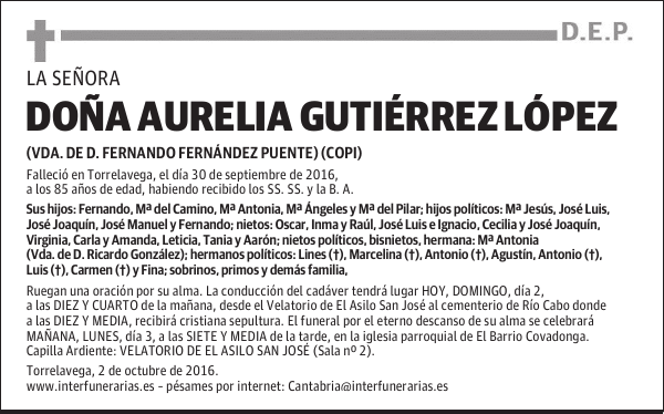 Dª. AURELIA GUTIÉRREZ LÓPEZ