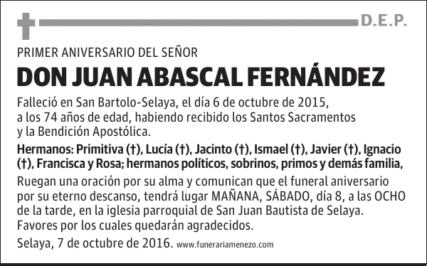 DON JUAN ABASCAL FERNANDEZ