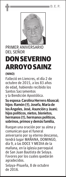 DON SEVERINO ARROYO SAINZ