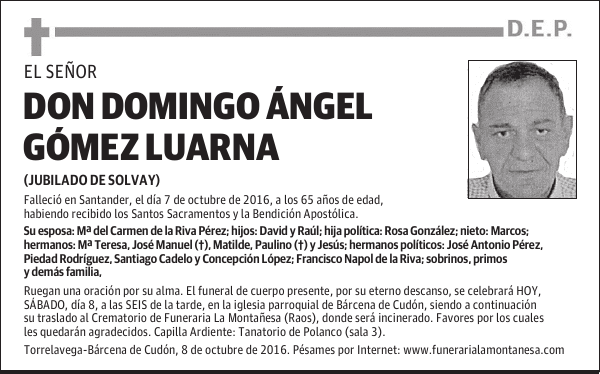 Don Domingo Ángel Gómez Luarna