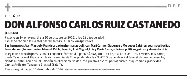 Don Alfonso Carlos Ruiz Castanedo