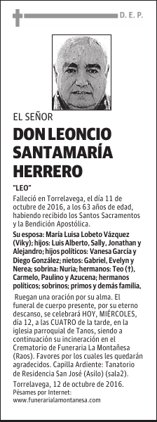 Don Leoncio Santamaría Herrero