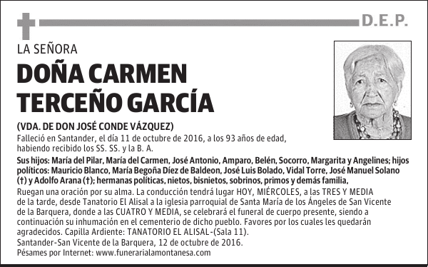 Doña Carmen Terceño García