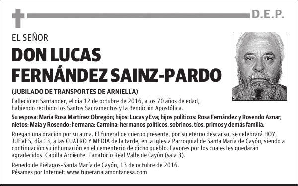 Don Lucas Fernández Sainz-Pardo