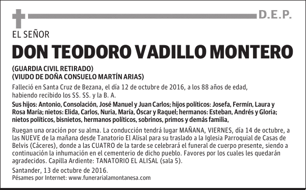 Don Teodoro Vadillo Montero