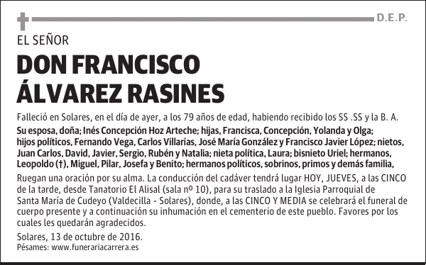 DON FRANCISCO ÁLVAREZ RASINES