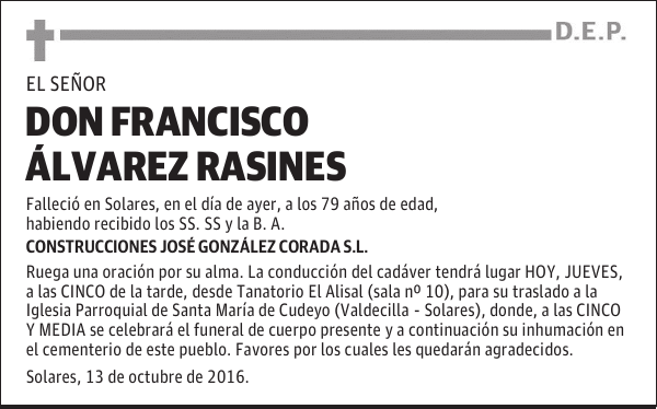 DON FRANCISCO ÁLVAREZ RASINES